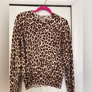 Cashmere leopard print sweater